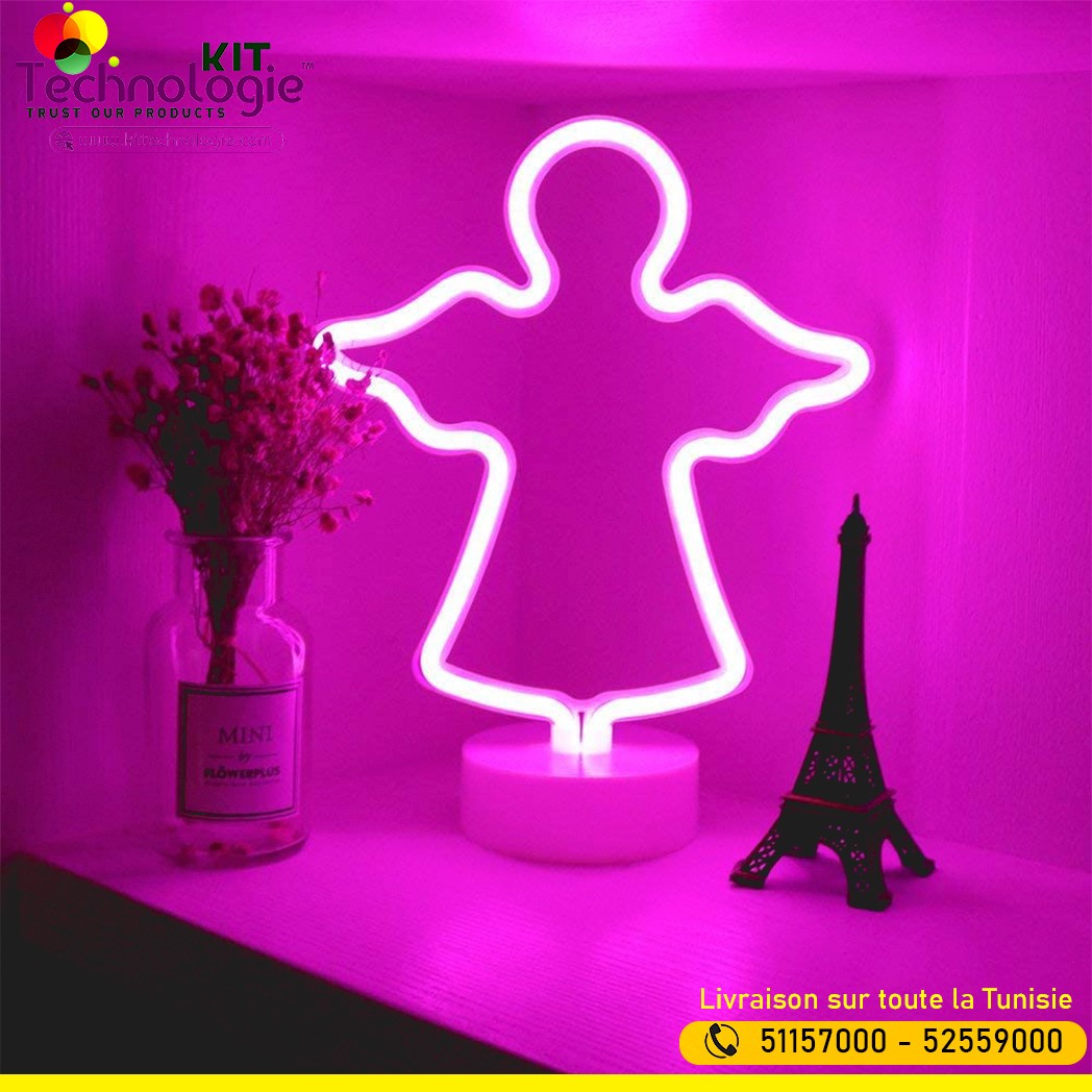 Veilleuse Ange Néon