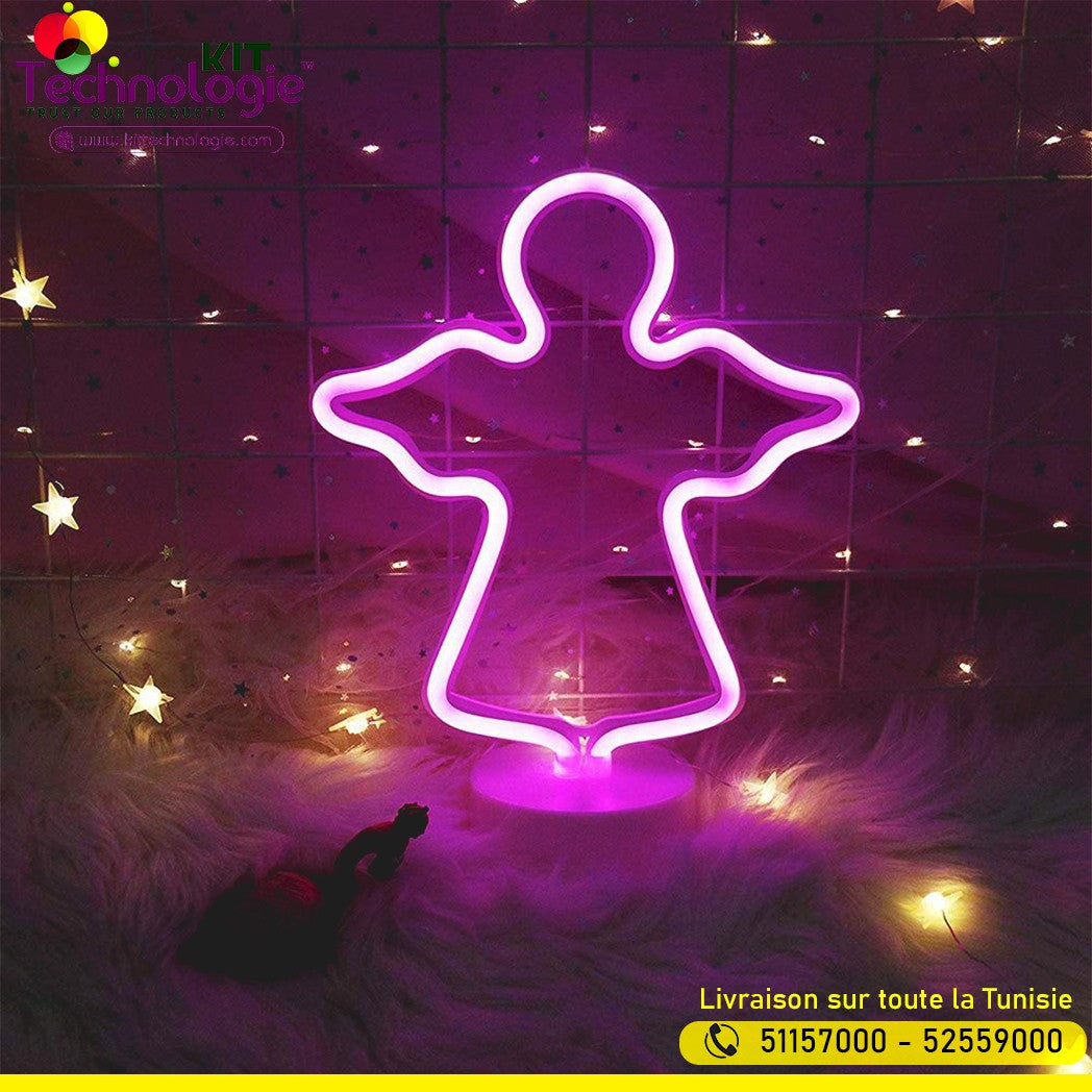 Veilleuse Ange Néon