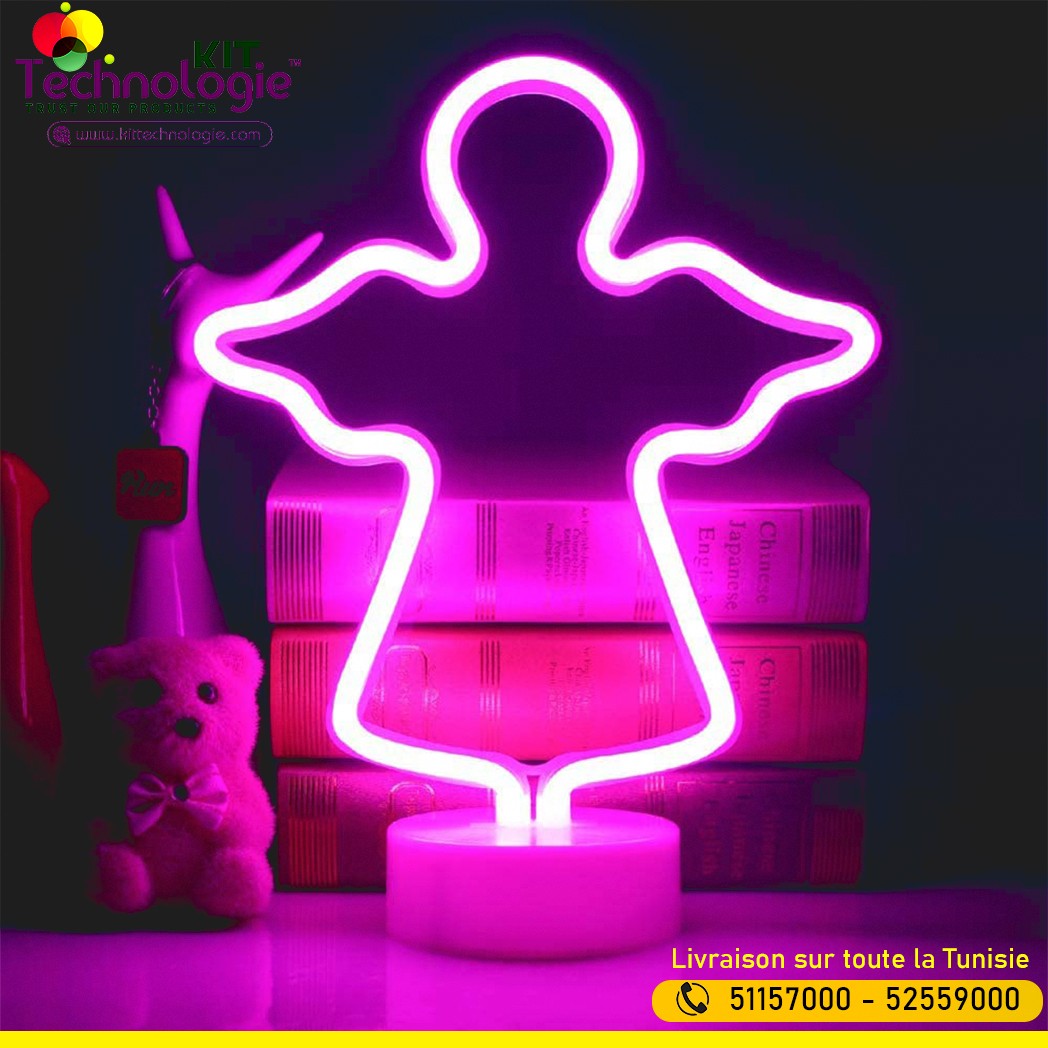 Veilleuse Ange Néon