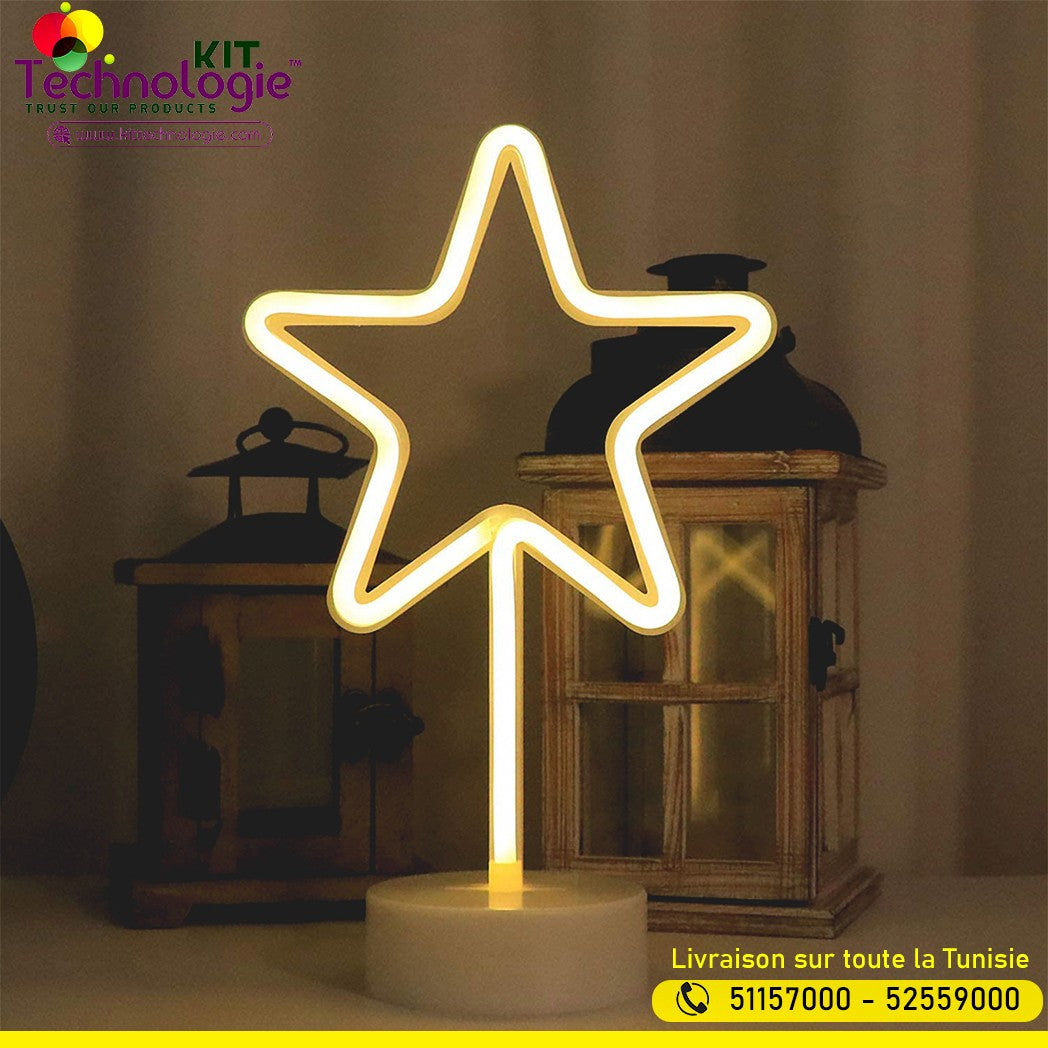 Veilleuse Étoile Néon