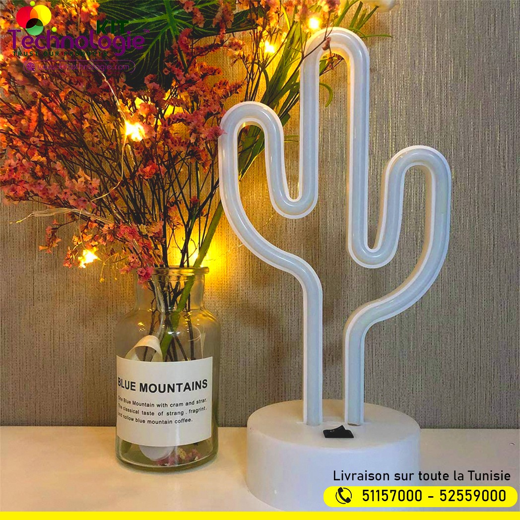 Veilleuse Cactus Néon