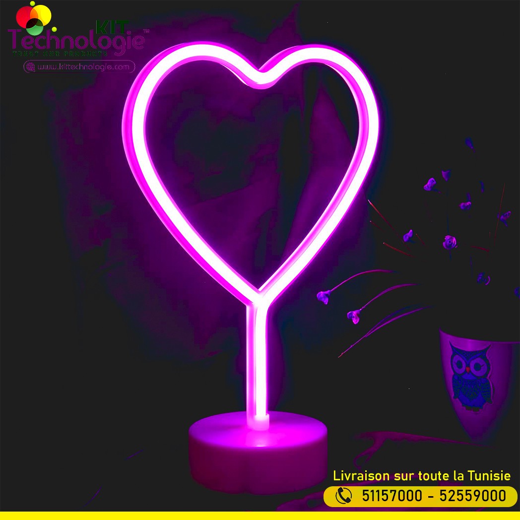 Veilleuse Coeur Néon