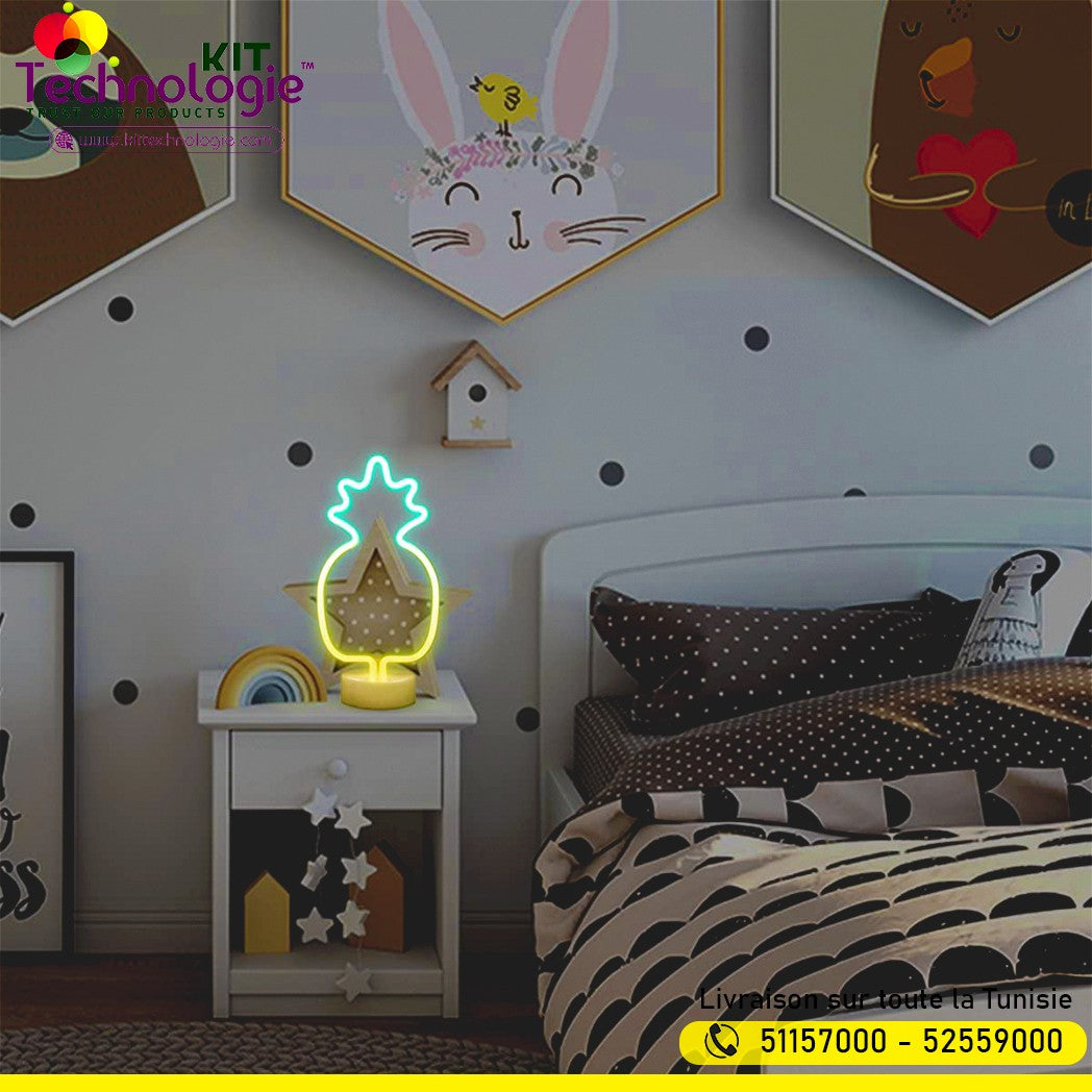 Veilleuse Ananas Néon