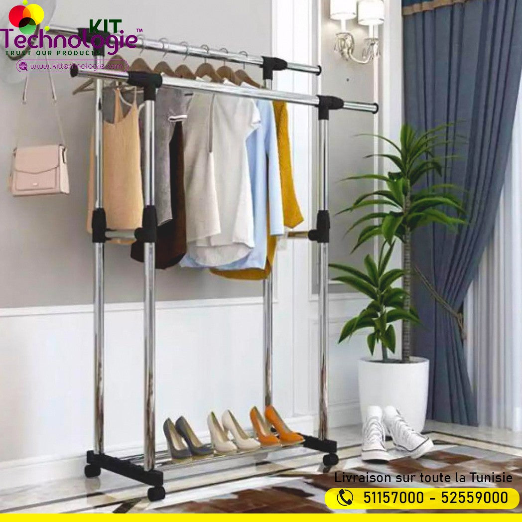 Porte Vêtements Double Pôle
