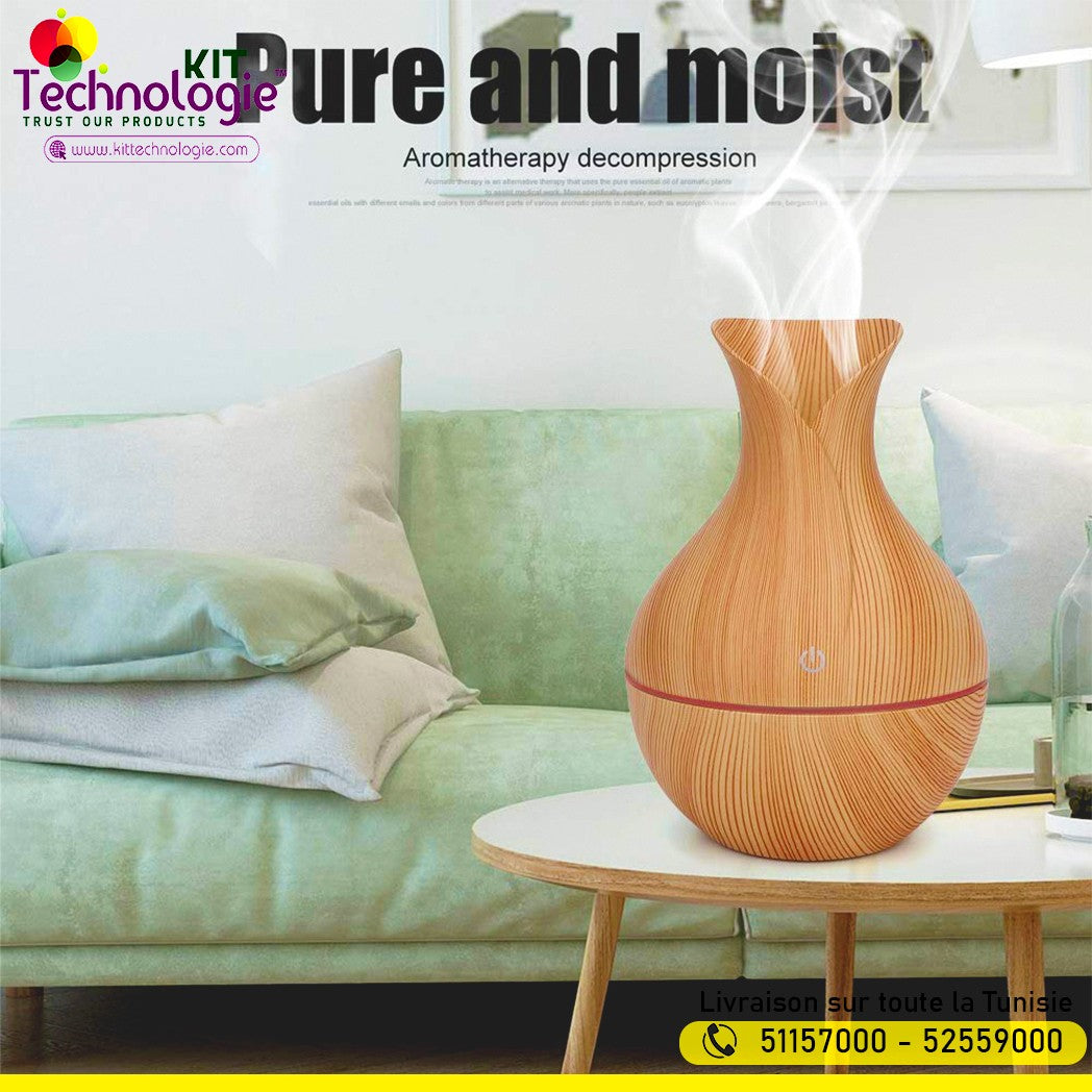 Humidificateur d'air ultrasonique Vase