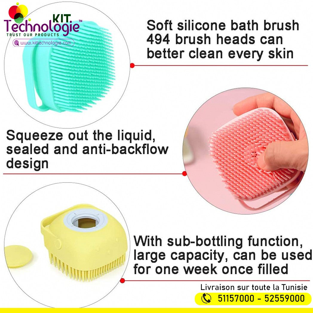 Brosse de bain en Silicone