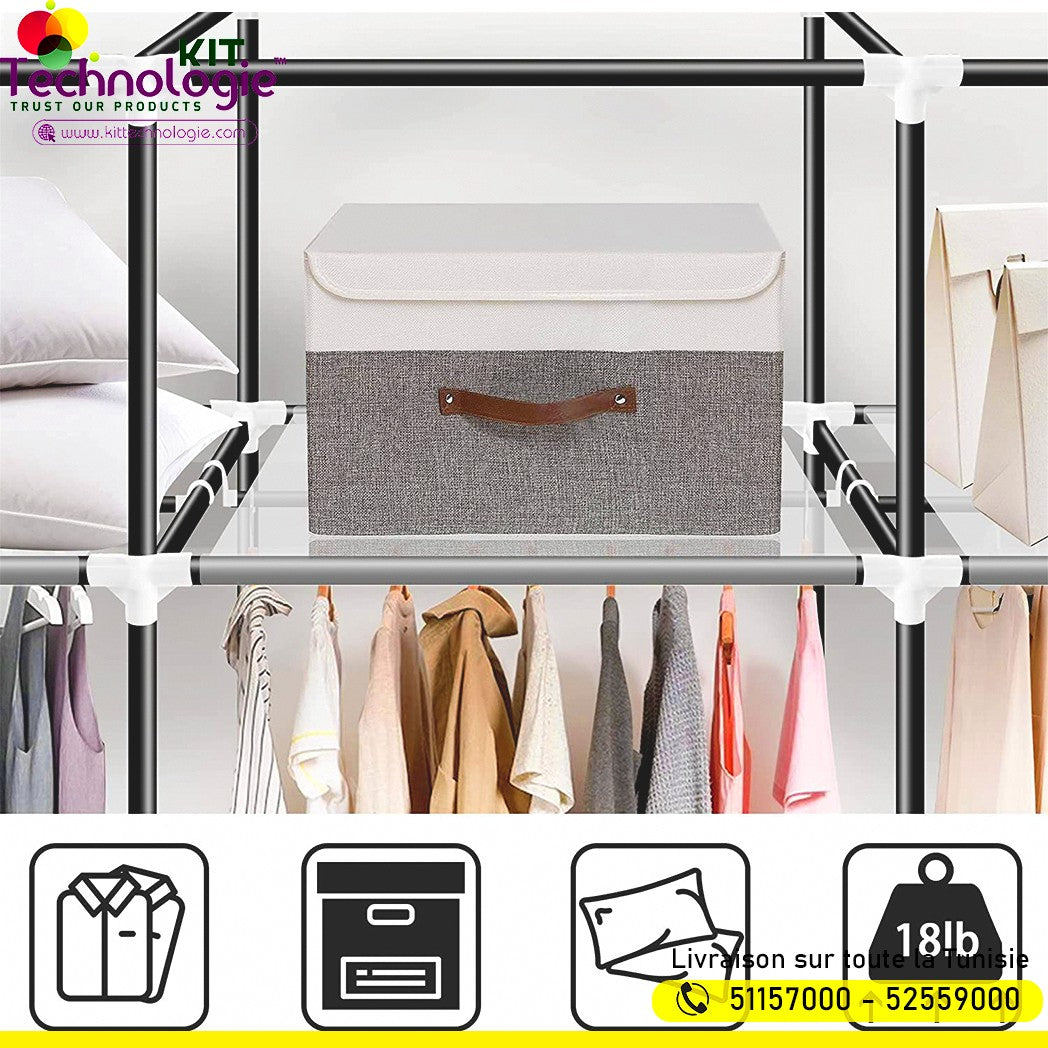 Armoire De Rangement En Tissu 170cm