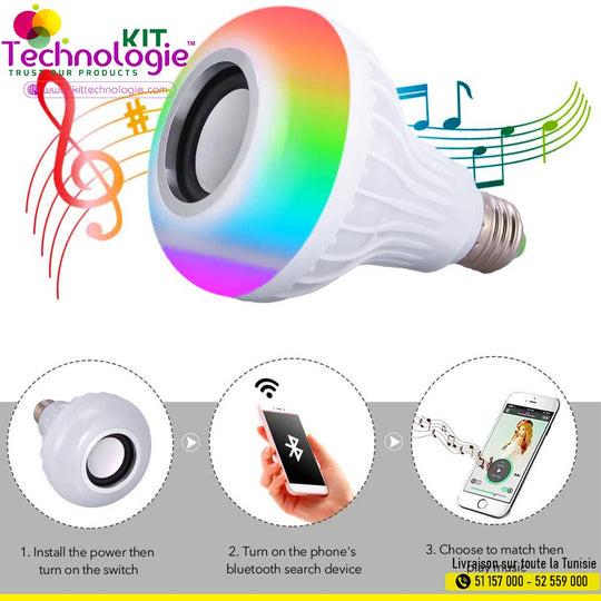 Lampe Led Music Baffle Bluetooth Speaker Bulb