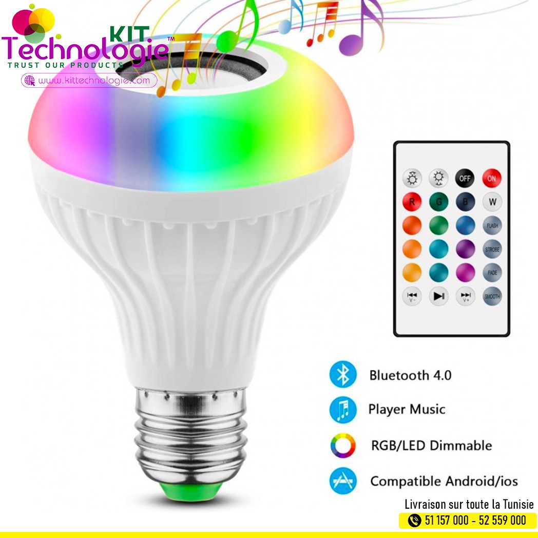 Lampe Led Music Baffle Bluetooth Speaker Bulb