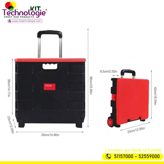 Chariot pliable