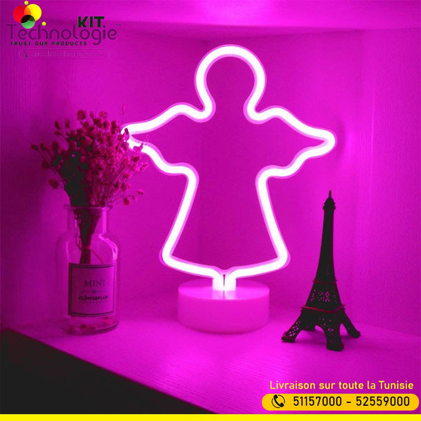 Veilleuse Ange Néon