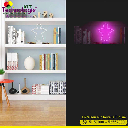 Veilleuse Ange Néon