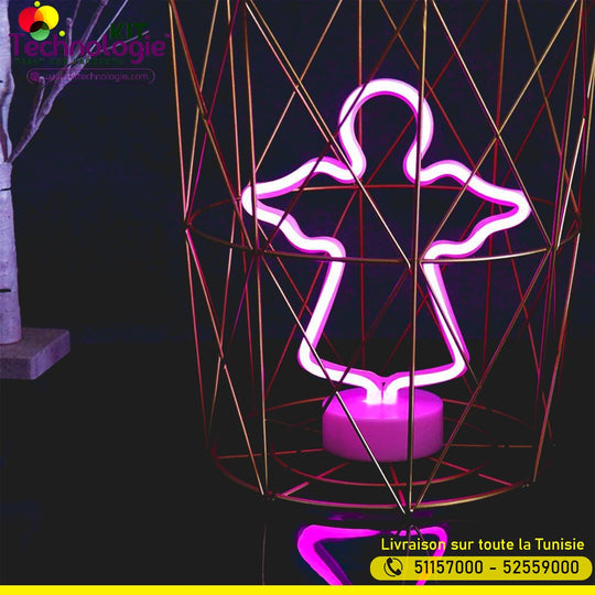 Veilleuse Ange Néon