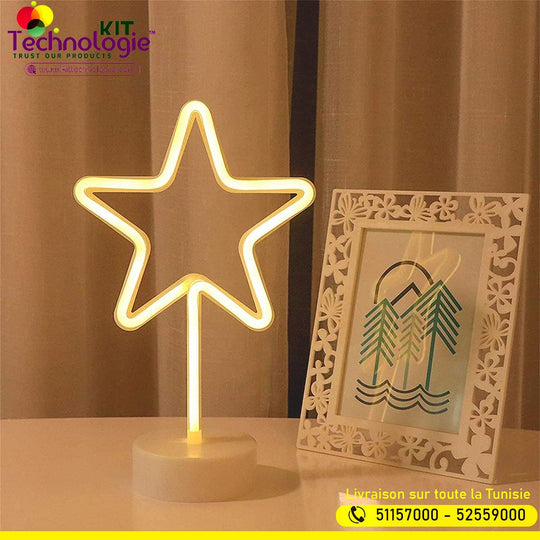 Veilleuse Étoile Néon