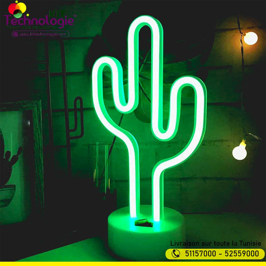 Veilleuse Cactus Néon
