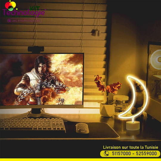 Veilleuse Lune Néon