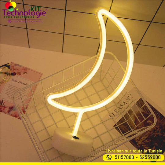 Veilleuse Lune Néon