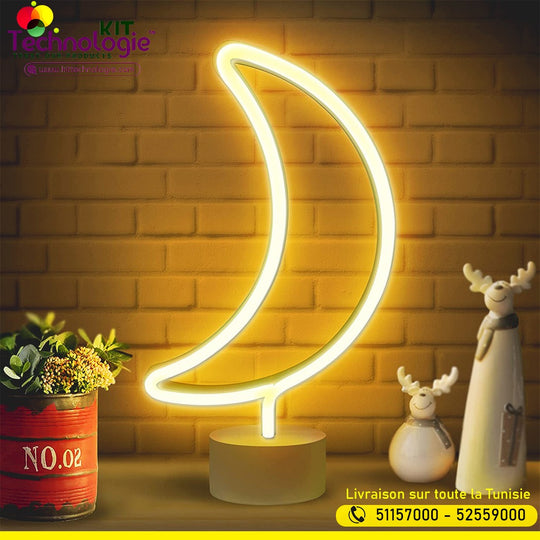 Veilleuse Lune Néon