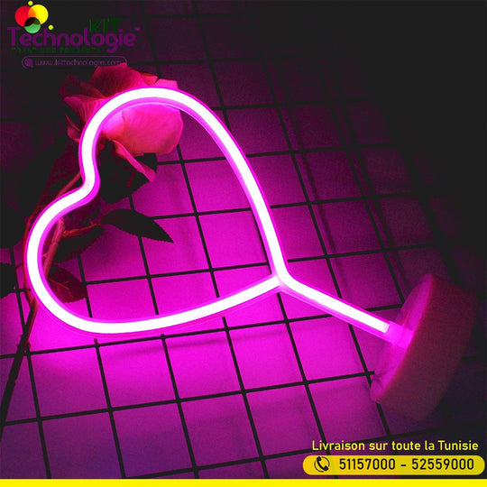 Veilleuse Coeur Néon