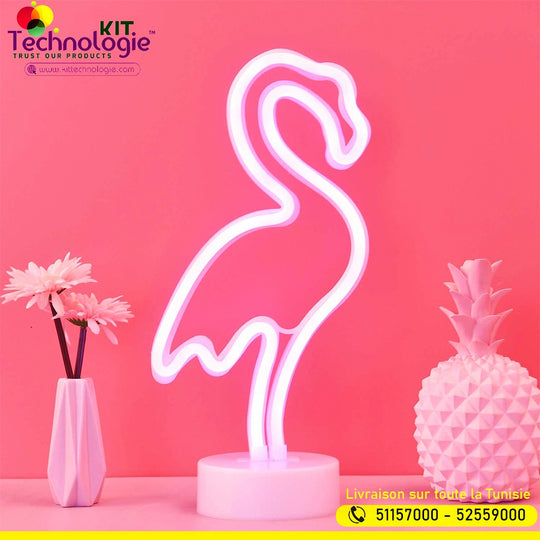 Veilleuse Flamingo Néon