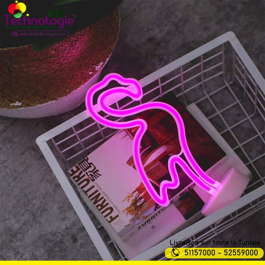 Veilleuse Flamingo Néon