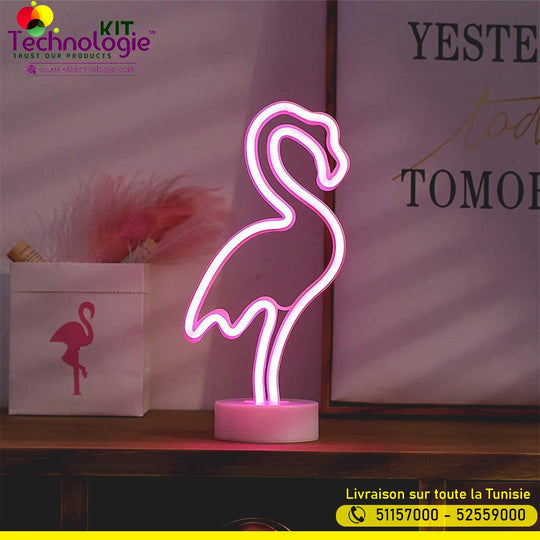 Veilleuse Flamingo Néon