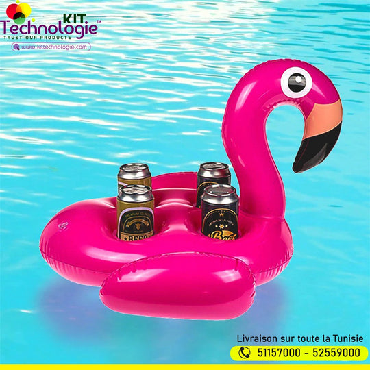 Porte-gobelet gonflable Flamingo