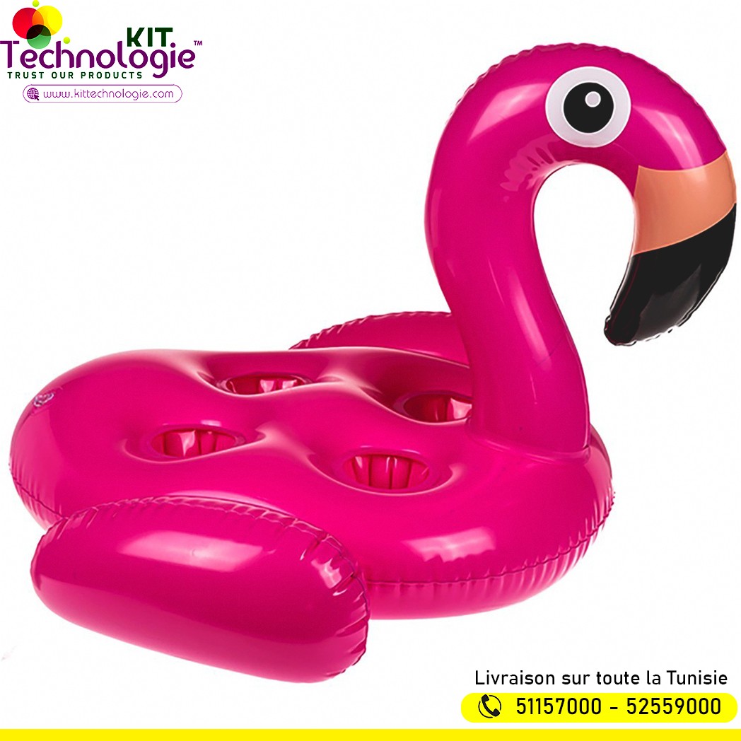 Porte-gobelet gonflable Flamingo