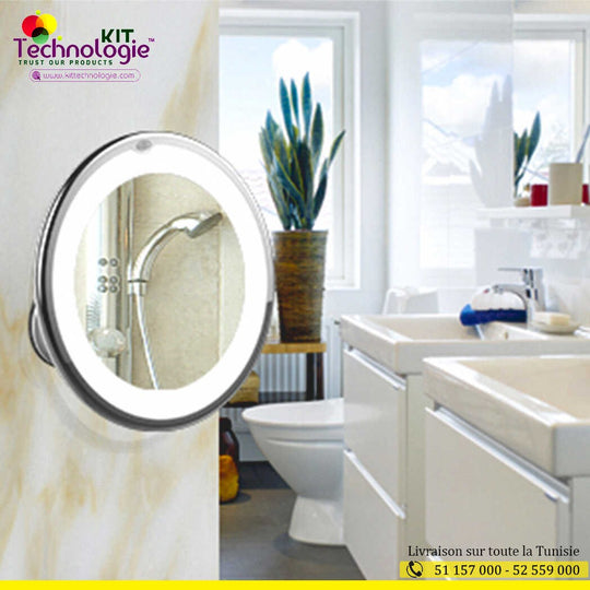 Miroir Magique Grossissant 10X Lumineux LED