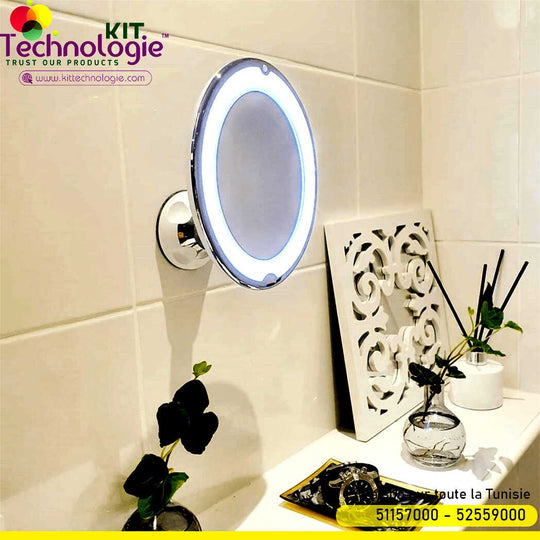 Miroir Magique Grossissant 10X Lumineux LED