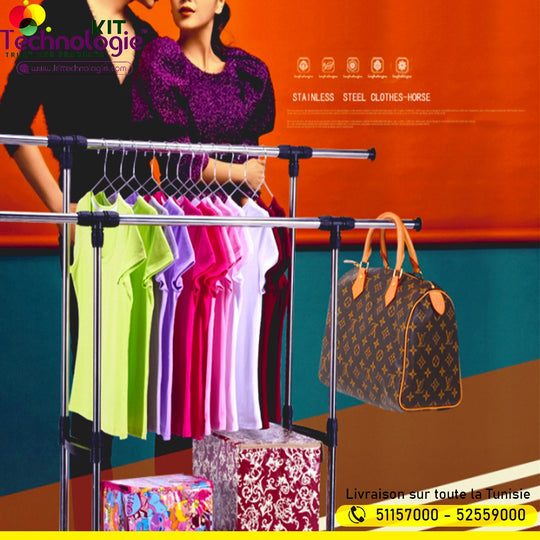 Porte Vêtements Double Pôle