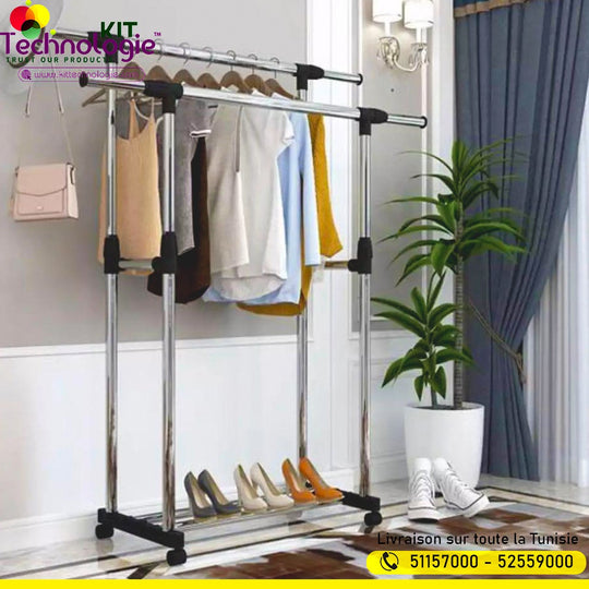 Porte Vêtements Double Pôle