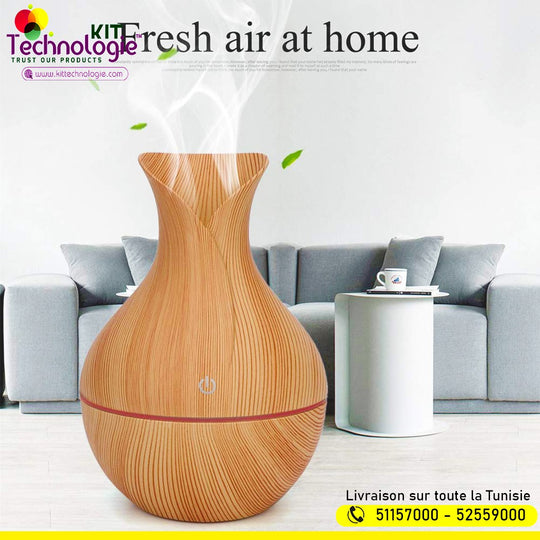 Humidificateur d'air ultrasonique Vase