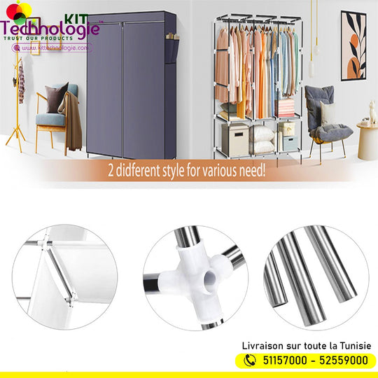 Armoire De Rangement En Tissu 150cm