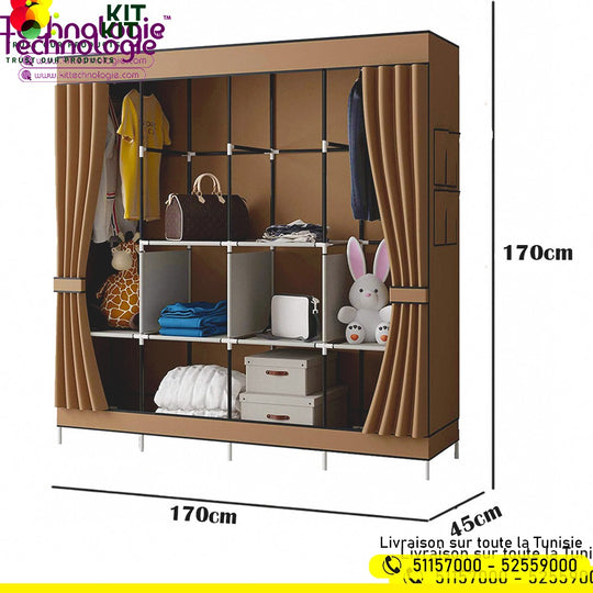 Armoire De Rangement En Tissu 170cm