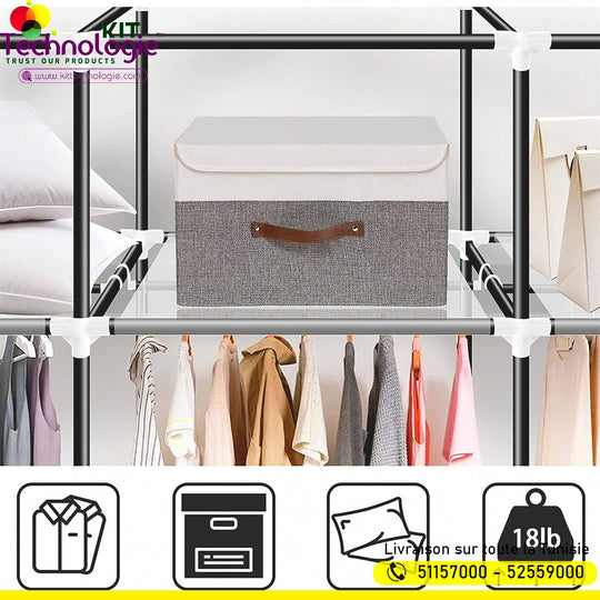 Armoire De Rangement En Tissu 170cm