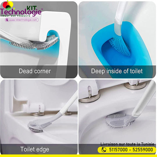 Brosse de Toilette en Silicone